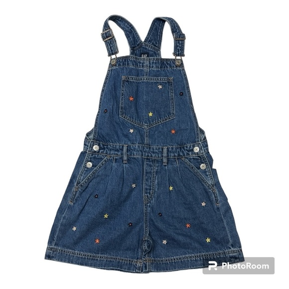 Kids Embroidered Denim Shortalls size XL (12) - Picture 1 of 5